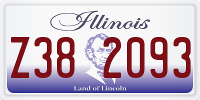 IL license plate Z382093