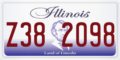 IL license plate Z382098