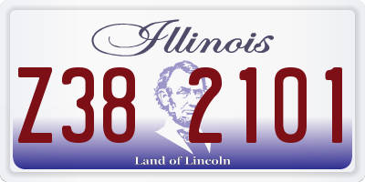 IL license plate Z382101