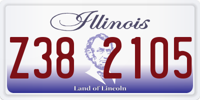 IL license plate Z382105
