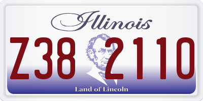 IL license plate Z382110