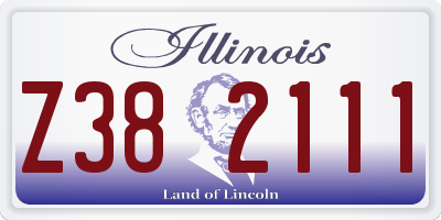 IL license plate Z382111