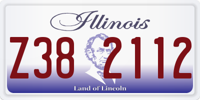 IL license plate Z382112