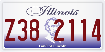 IL license plate Z382114