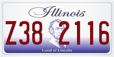 IL license plate Z382116