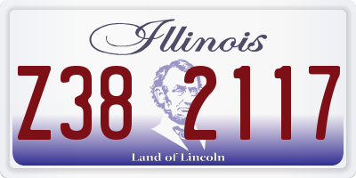 IL license plate Z382117