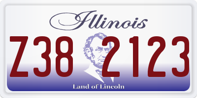 IL license plate Z382123