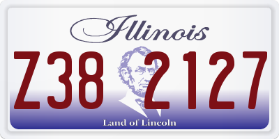 IL license plate Z382127