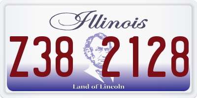 IL license plate Z382128