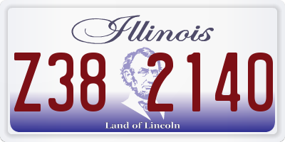 IL license plate Z382140