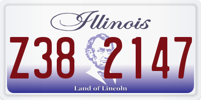 IL license plate Z382147