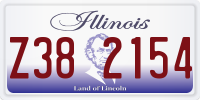 IL license plate Z382154