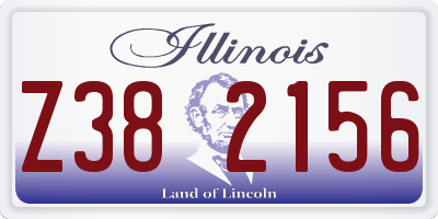 IL license plate Z382156