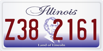IL license plate Z382161