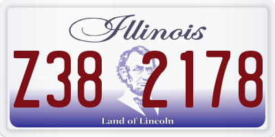 IL license plate Z382178
