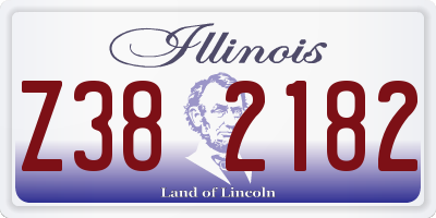 IL license plate Z382182