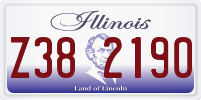 IL license plate Z382190
