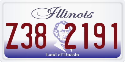 IL license plate Z382191