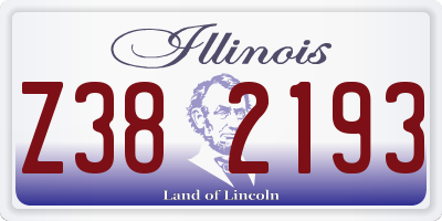 IL license plate Z382193