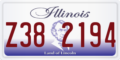 IL license plate Z382194