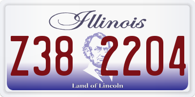 IL license plate Z382204