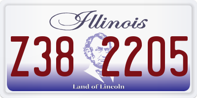 IL license plate Z382205