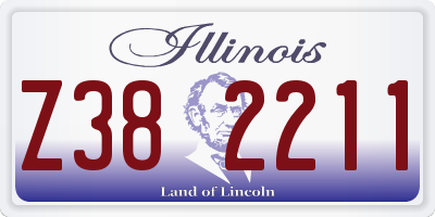 IL license plate Z382211