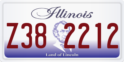 IL license plate Z382212