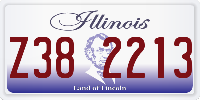 IL license plate Z382213