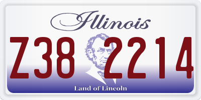 IL license plate Z382214