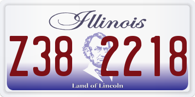 IL license plate Z382218