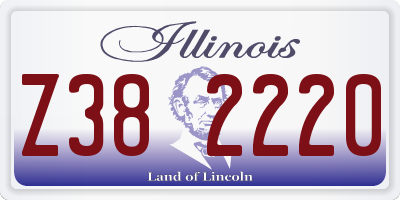 IL license plate Z382220