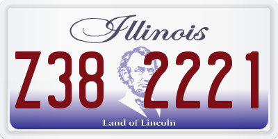 IL license plate Z382221