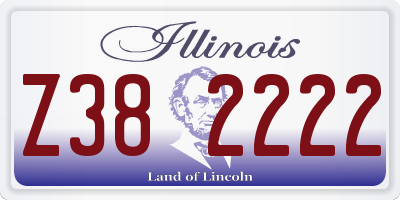 IL license plate Z382222