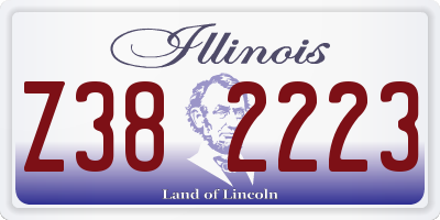 IL license plate Z382223