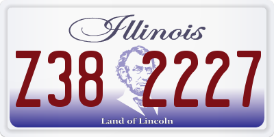 IL license plate Z382227