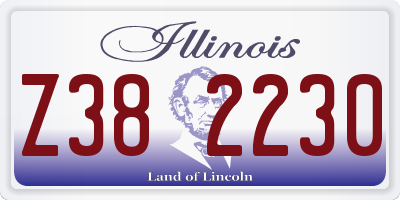 IL license plate Z382230