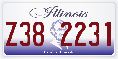 IL license plate Z382231