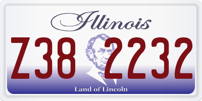 IL license plate Z382232