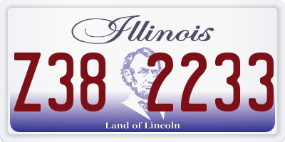 IL license plate Z382233