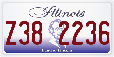 IL license plate Z382236