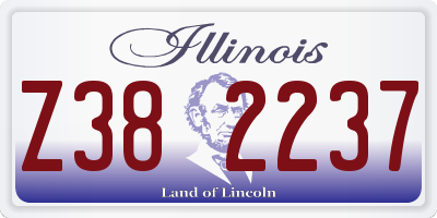 IL license plate Z382237