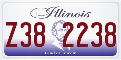 IL license plate Z382238