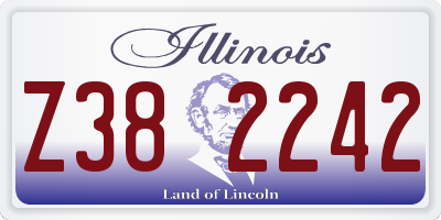 IL license plate Z382242