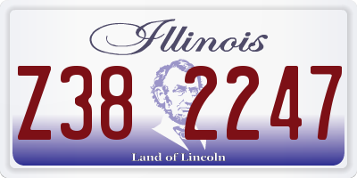 IL license plate Z382247