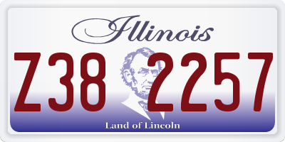 IL license plate Z382257