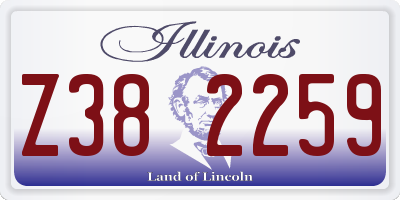 IL license plate Z382259