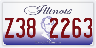 IL license plate Z382263
