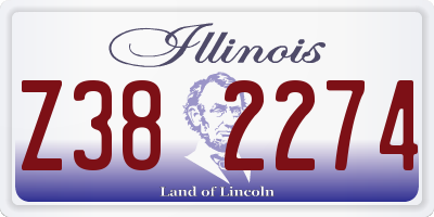 IL license plate Z382274