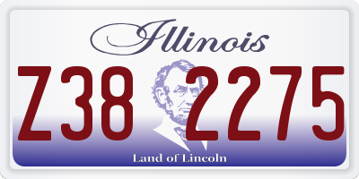 IL license plate Z382275